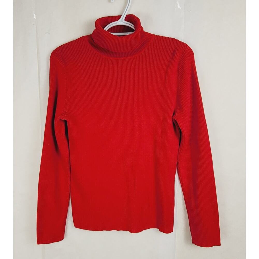 Vintage Pendleton red ribbed turtleneck Size medium Long sleeved Retro Staple